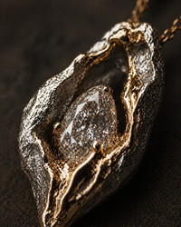 Symbolic diamond necklace for transformation and defining moments