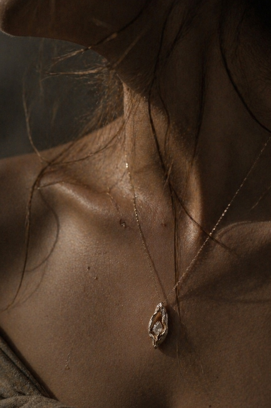 Symbolic diamond necklace for transformation and defining moments